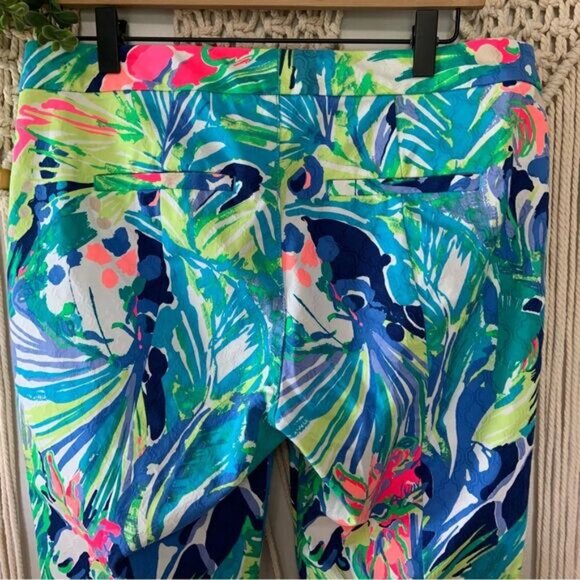 LILLY PULITZER Women’s Kelly Skinny Ankle Pants Multi Purrfect Size 8 - Picture 5 of 12